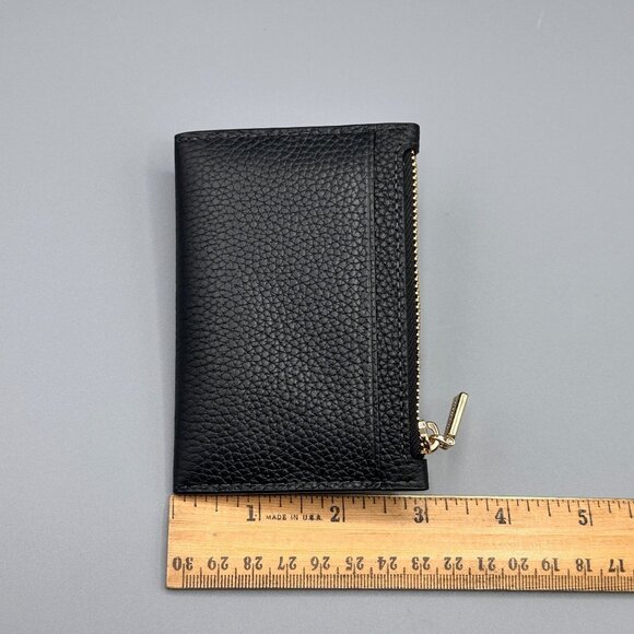 Kate Spade KH156 Knott Zip Card Holder Black Pebbled Leather Gold Hardware NWOT - Picture 15 of 15